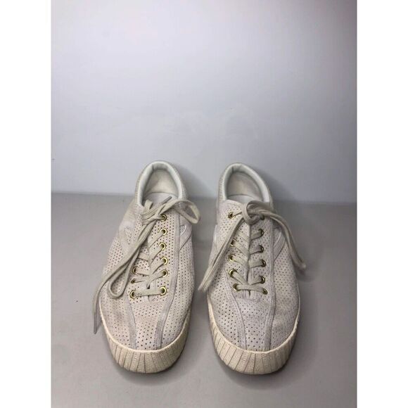 Tretorn Nyliteplus Ivory White Perforated Lace Sneaker Shoes Women sz 9M US/41EU - Picture 1 of 14